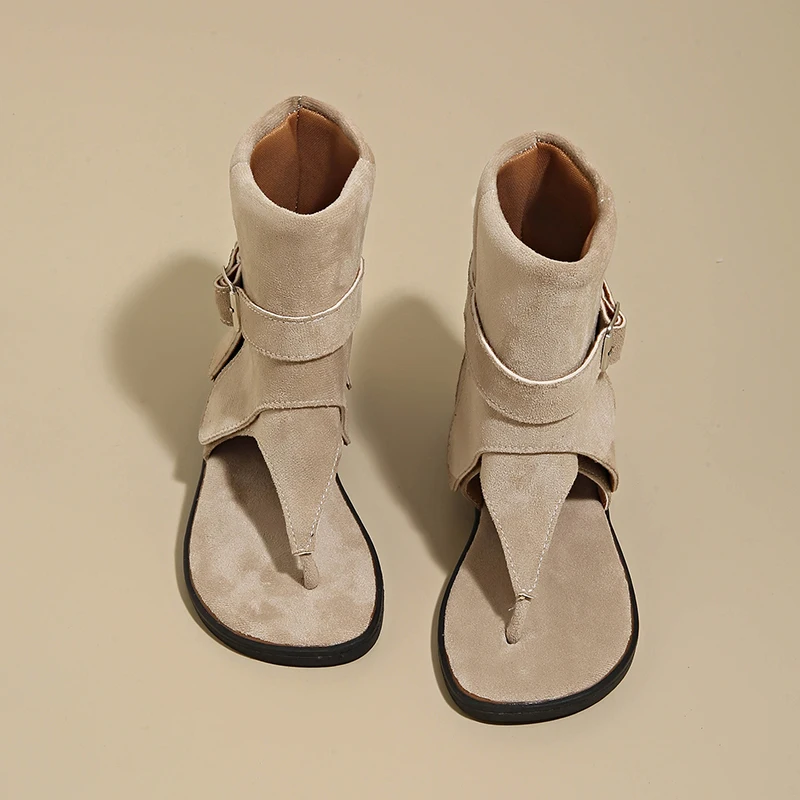 Ladies' thong sandals, cropped boot pants, versatile Roman sandals for summer