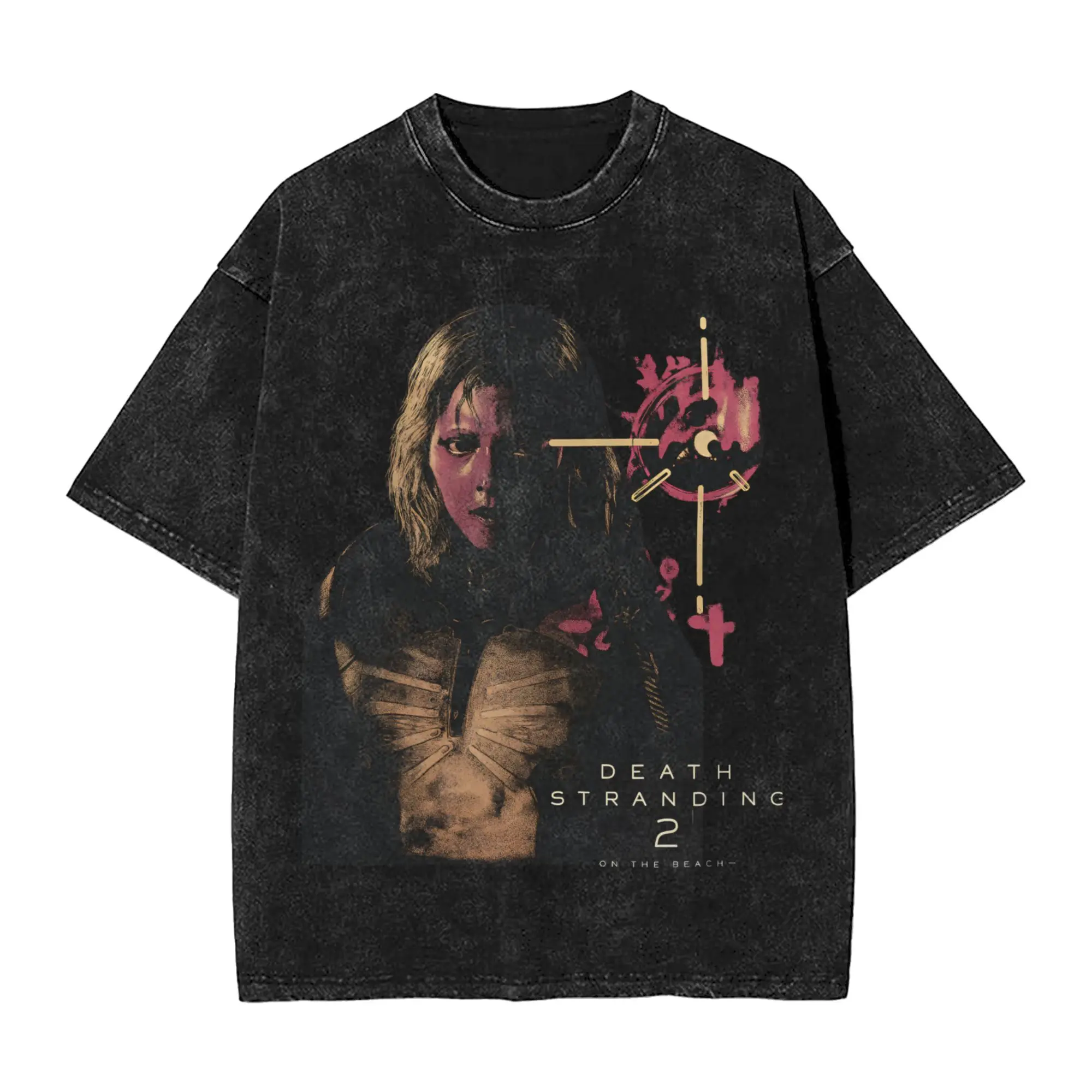 Death stranding 2 na praia camiseta harajuku t camisas de manga curta estética topos verão casual o-pescoço oversize topo t