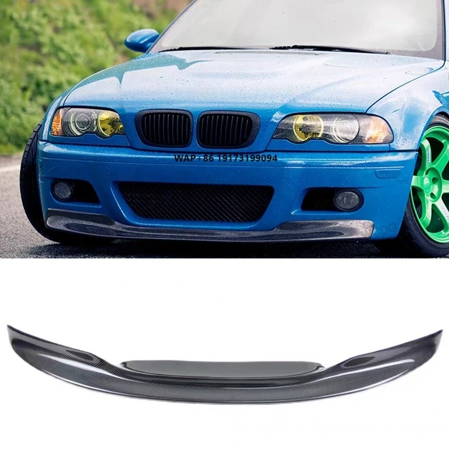 

Style Carbon Fiber Front Lip for B-MW E46 M3 1999-2006 Front Bumper Chin Lip Spoiler Wing Splitters Flaps Bodykit