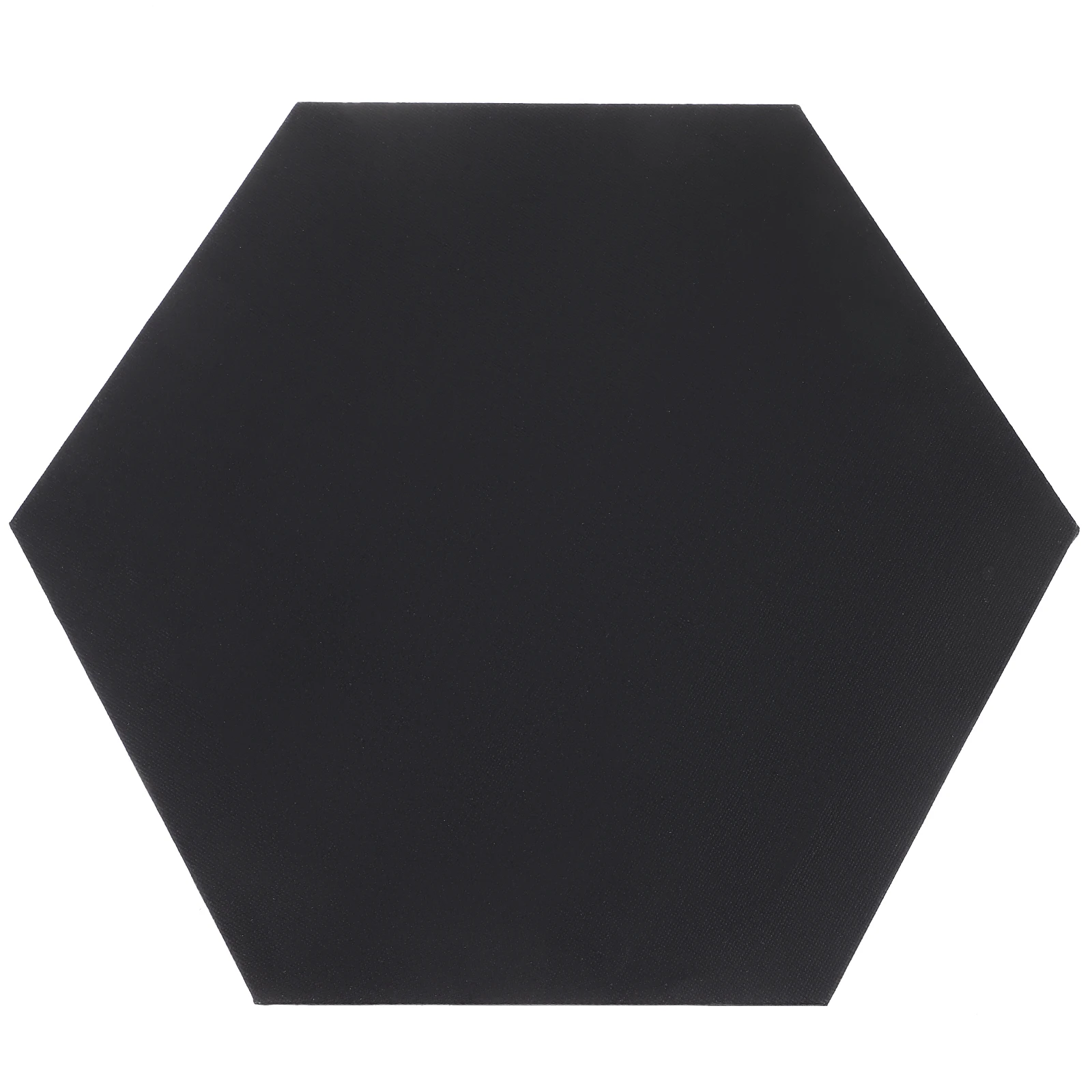 

2pcs Hexagon Oil Painting Canvas Black Frame Durable Linen Sturdy Structure Easy Hanging Art Decor Home Office Large Blank