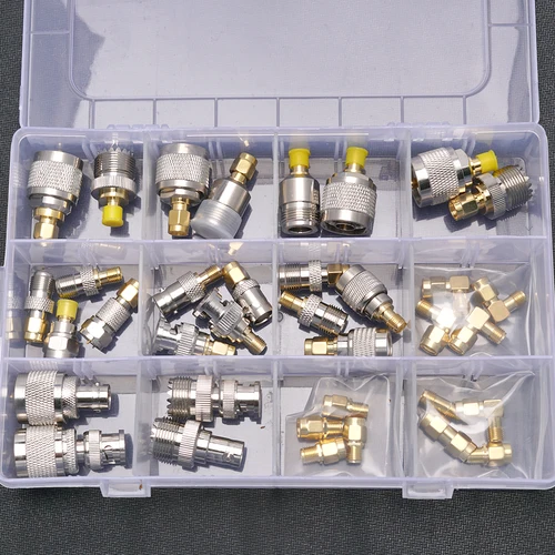 Xinangogo-combinación de conector Coaxial, adaptador SMA BNC UHF a SMA SMB MCX MMCX BNC TNC UHF N F tipo SO239 PL259 RF