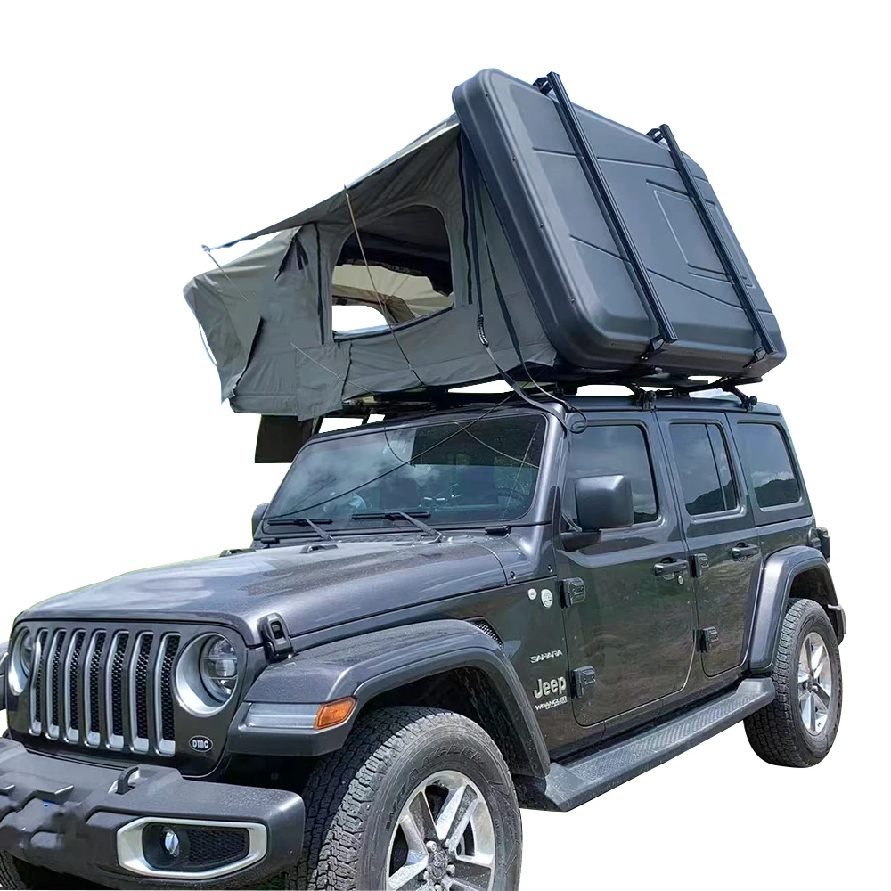 大型SUV 4人用 アルミ製ハードシェルルーフトップテント - Roof Top Tent Ladder Telescopic のレビューと価格