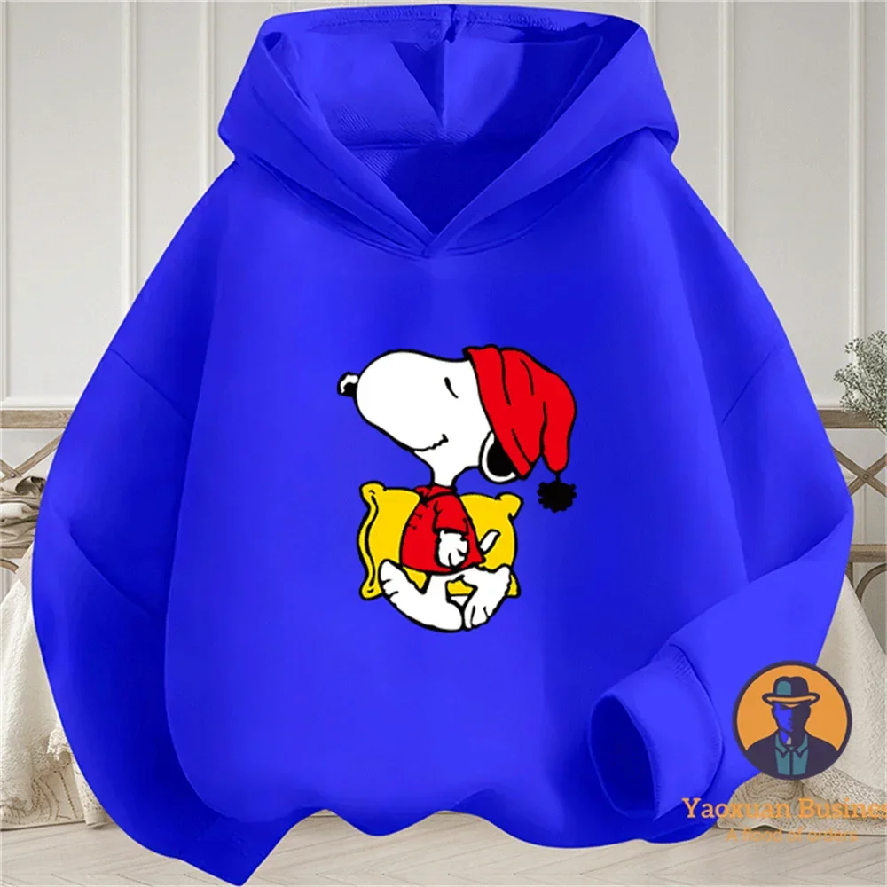 

Boys Girls Layered Wear Party Pure Cotton Hoodie Snoopy Autumn Winter Casual Trendy Outerwear