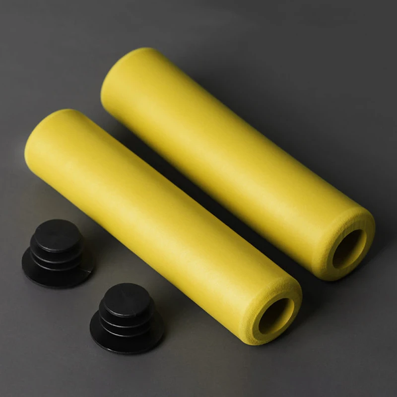 1Pair Silicone Cycling Bicycle Grips Outdoor MTB Mountain Bike Handlebar Grips Cover Anti-slip Strong Support Grips Bike Part