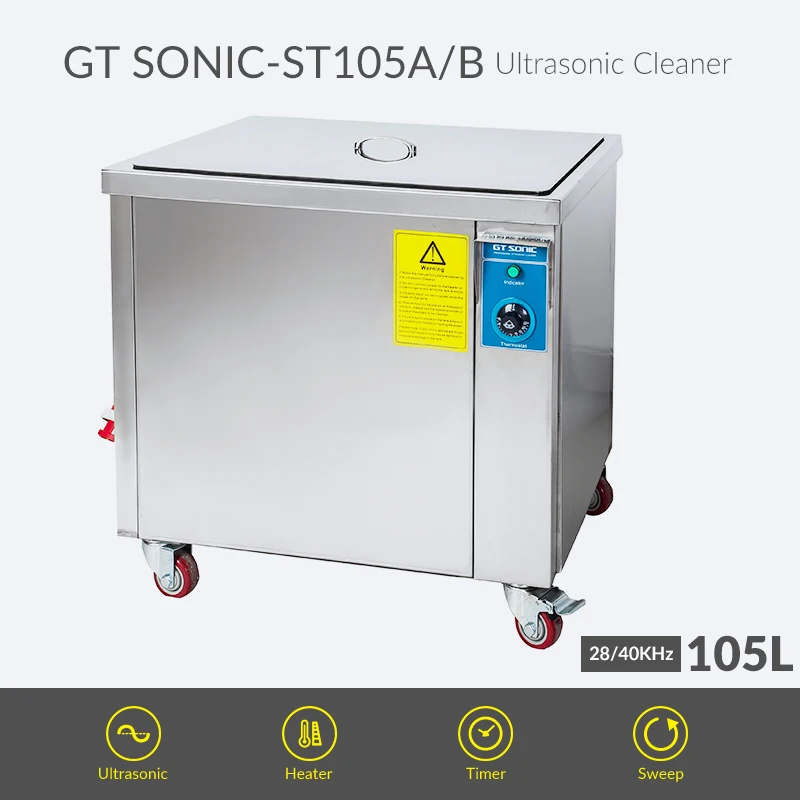 GT SONIC 105L 40kHz/28kHz Ultrasonic Cleaner Industrial Ultrasonic Cleaner For Engine Parts Cleaning