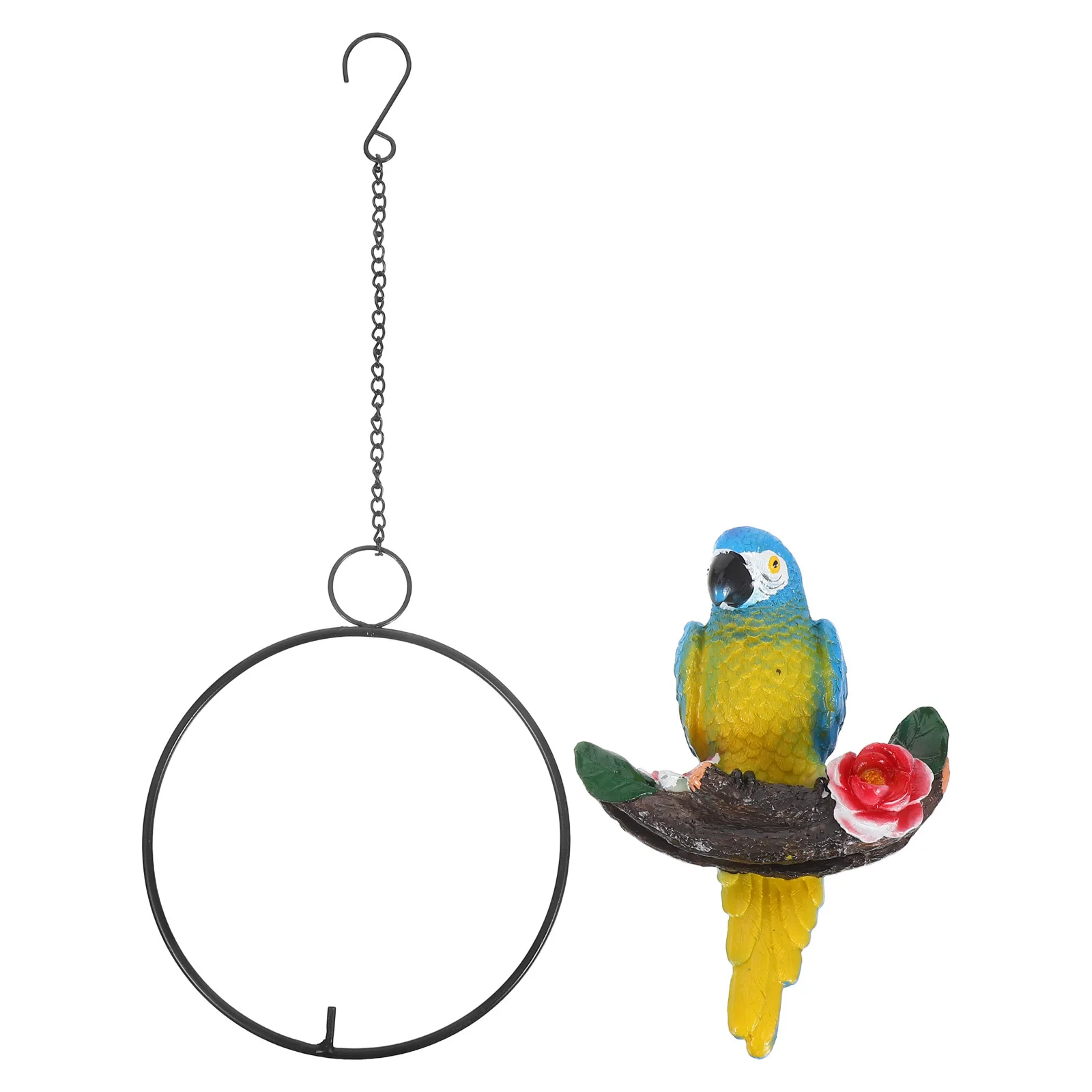 

Hanging Parrot 17 Inches Resin Lifelike Outdoor Garden Decor Perching Bird Sculpture Patio Lawn Hanging Parrot Garden Decor