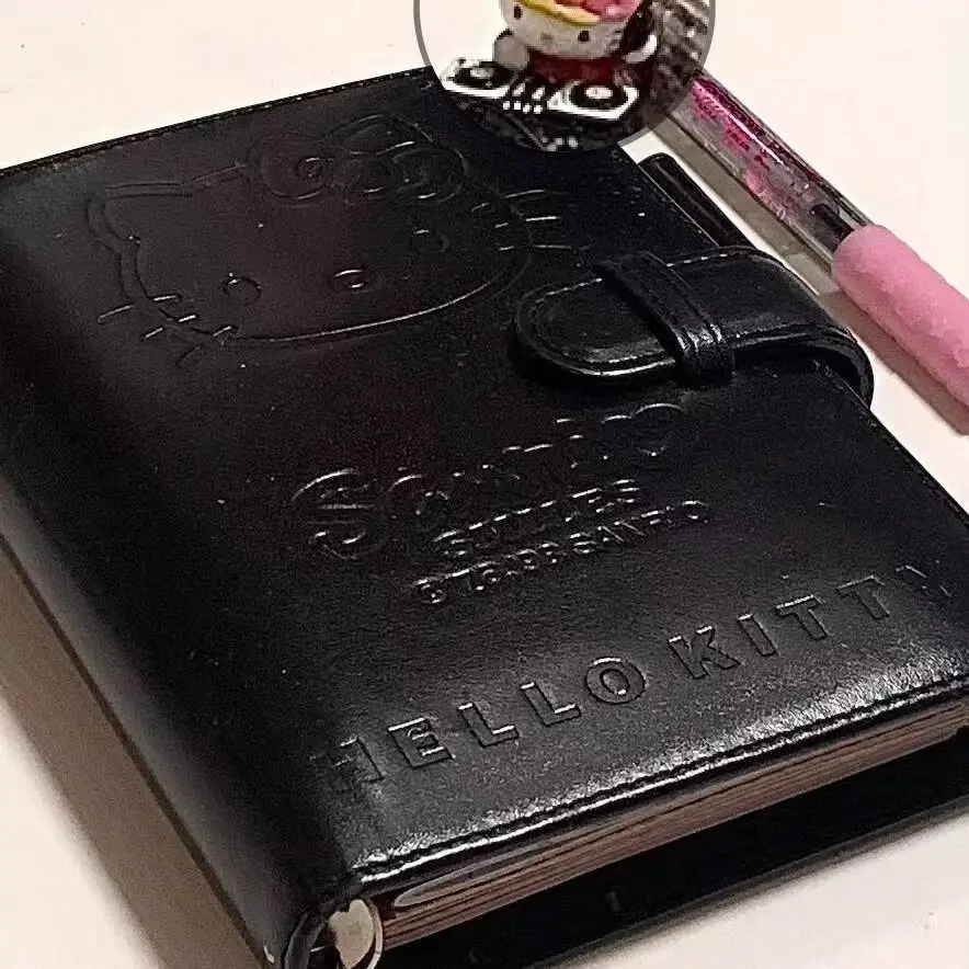 애니메이션 카와이 산리오 헬로 키티 중세 Kt 고양이 루스 리프 도서 A7 만화 휴대용 핸드북 간단한 노트북 편지지 장난감 선물