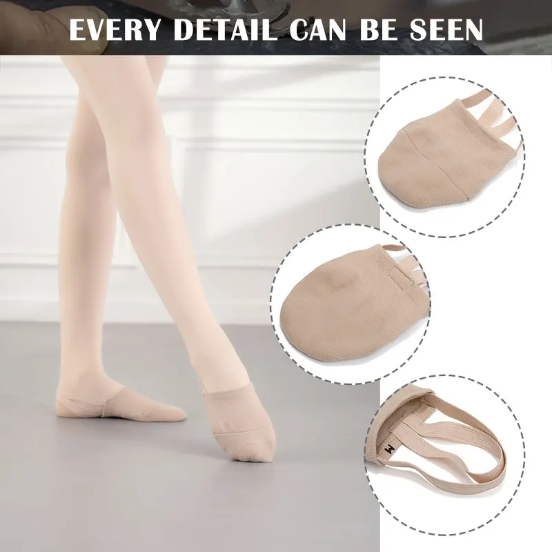 Girls Ballet Shoes knitting Women Dance Half foot shoes gymnastics Training Shoes Children Adult Belly Ballet Dance Shoes