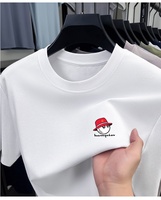 Summer New Men's Top Round Neck T-shirt High end Luxury Brand Simple Solid Color Fashion Comfortable Breathable Short Sleeve