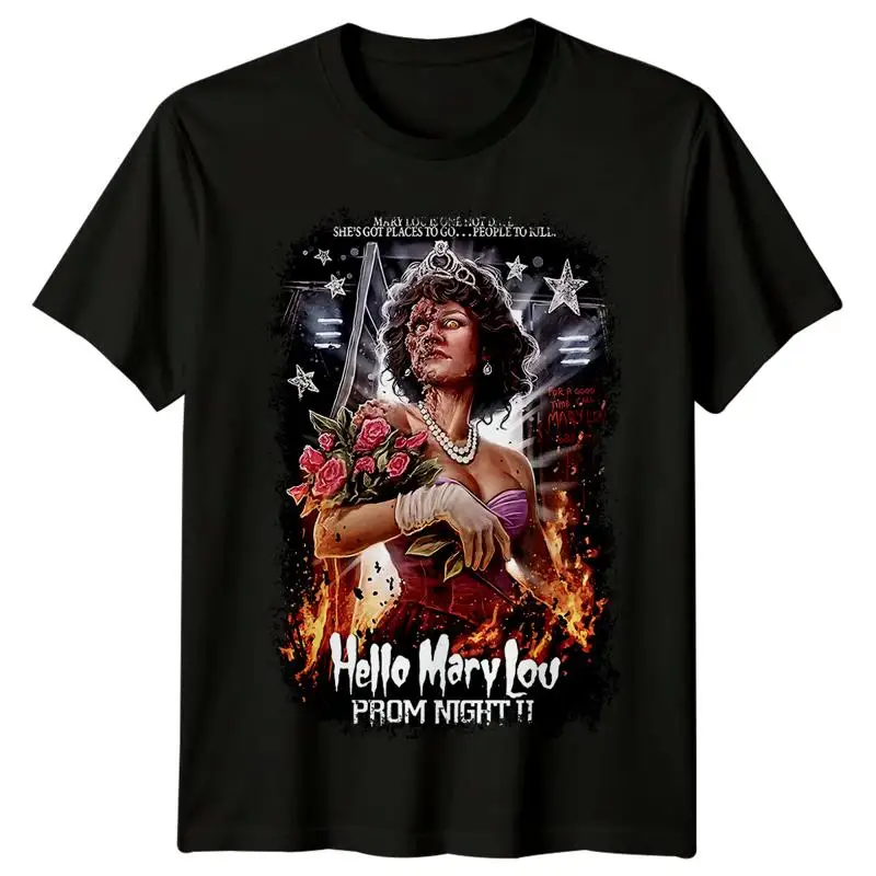 Hello Mary Lou Prom Night II 1987 Movie Poster Inspired T Shirt Retro 80s