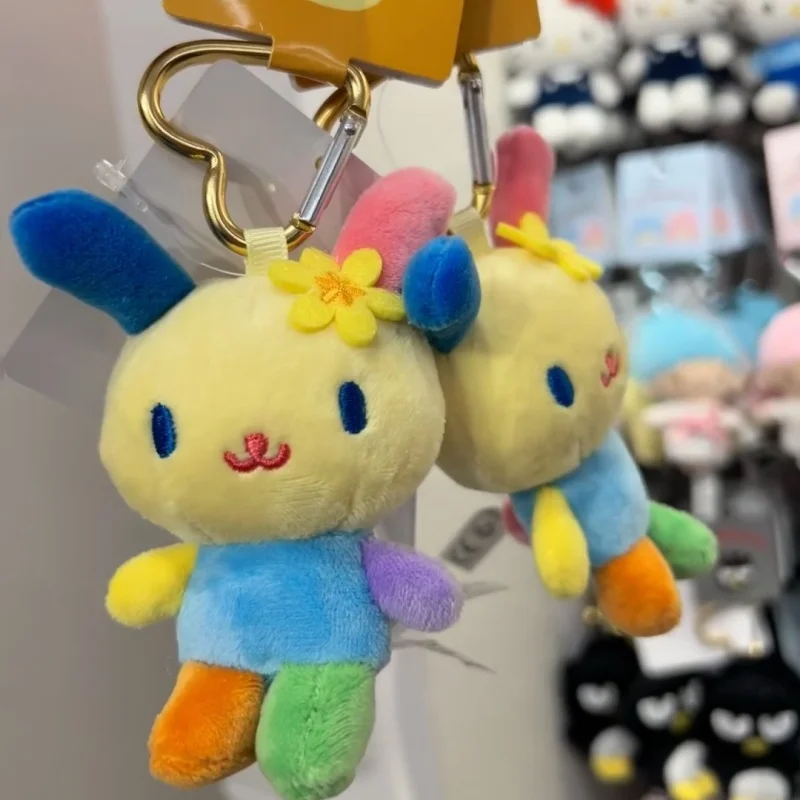 

NEW 8CM Sanrio Usahana Plush Doll Keychain Anime Bunny Rabbit heart Keyring Bag Pendant Toy Doll gift Small Keyring Girls Toys
