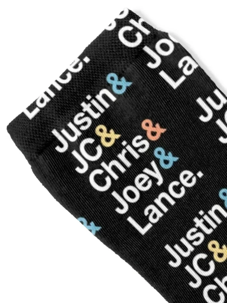 NSYNC Names & Ampersand Style Socks custom sports football winter gifts christmass gift Men Socks Women's