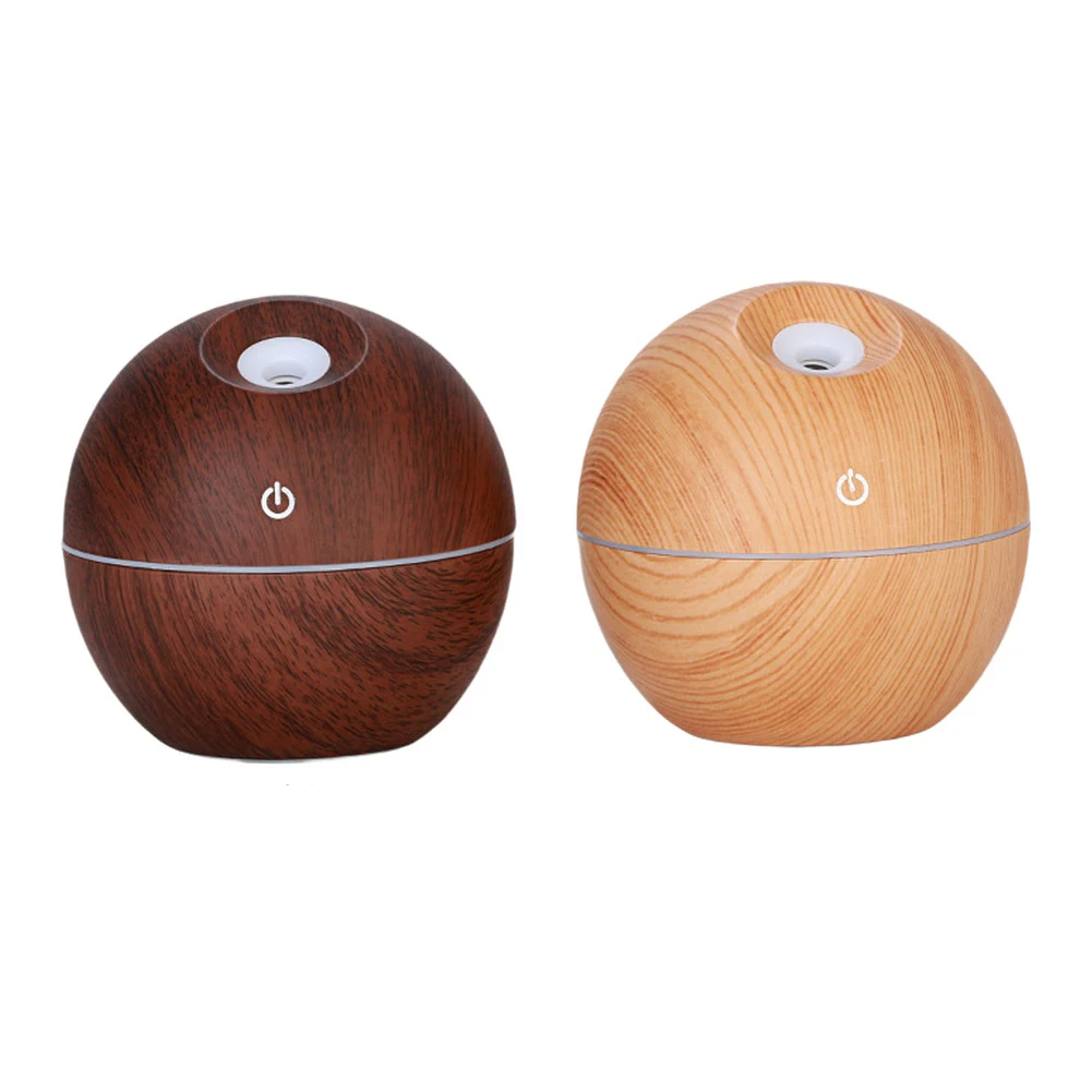 

Compact Car Humidifier Colorful LED Humidifier Relaxing Home Ambiance Dark Wood Grain Mini Car Humidifier With LED