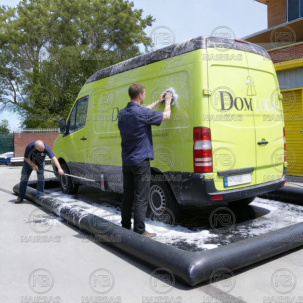 Aufblasbare Auto-Waschmatte für LKW, Tragbare Aufblasbare Reinigungsmatte für Fahrzeuge