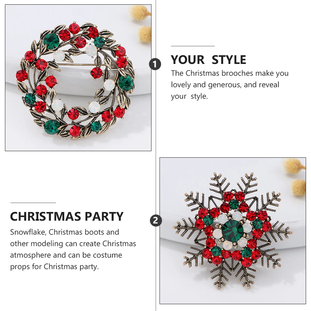 

Brooch Brooches Christmas Supplies Textured Alloy Luster Lovely