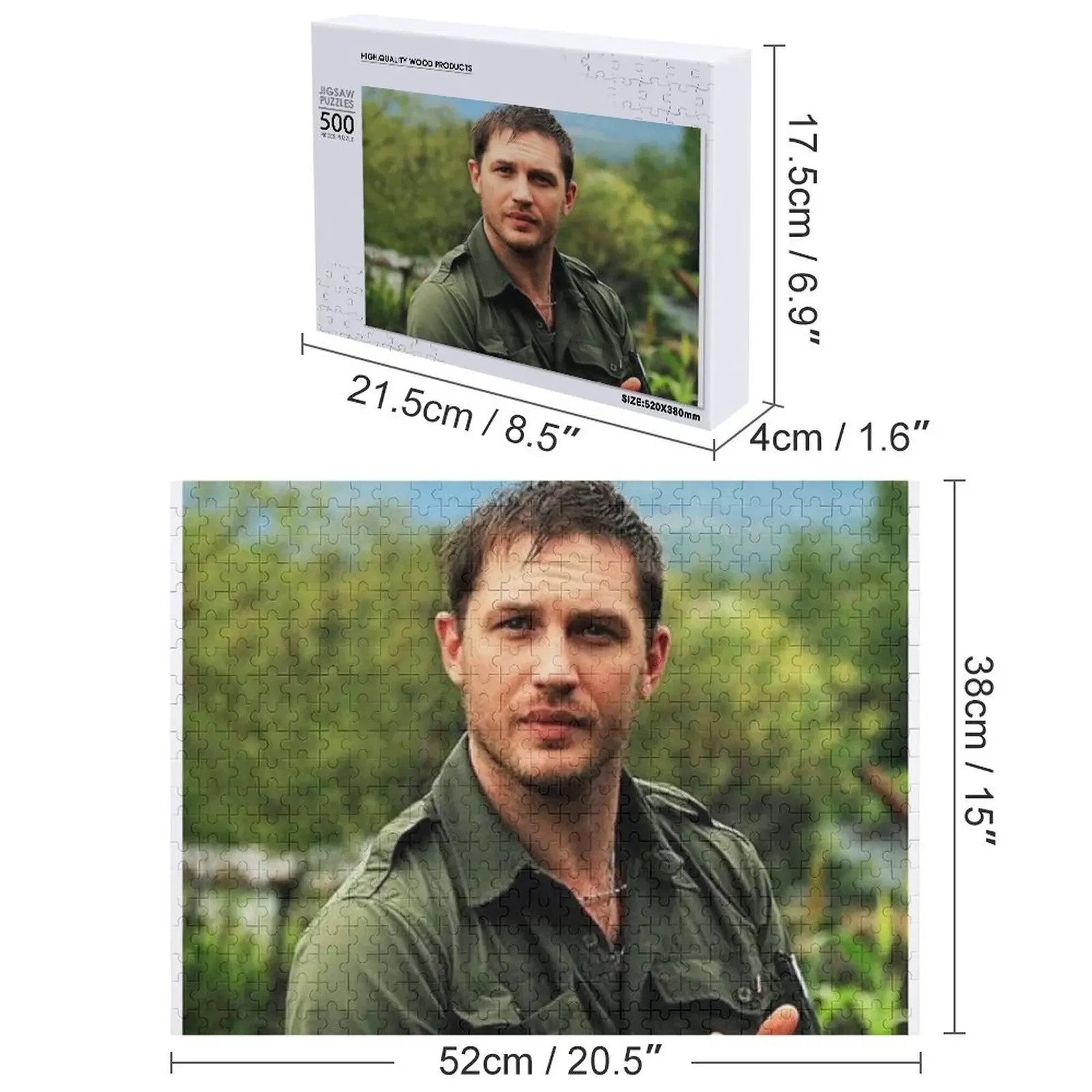 tom hardy Jigsaw Puzzle Personalized Baby Toy Wooden Boxes Puzzle