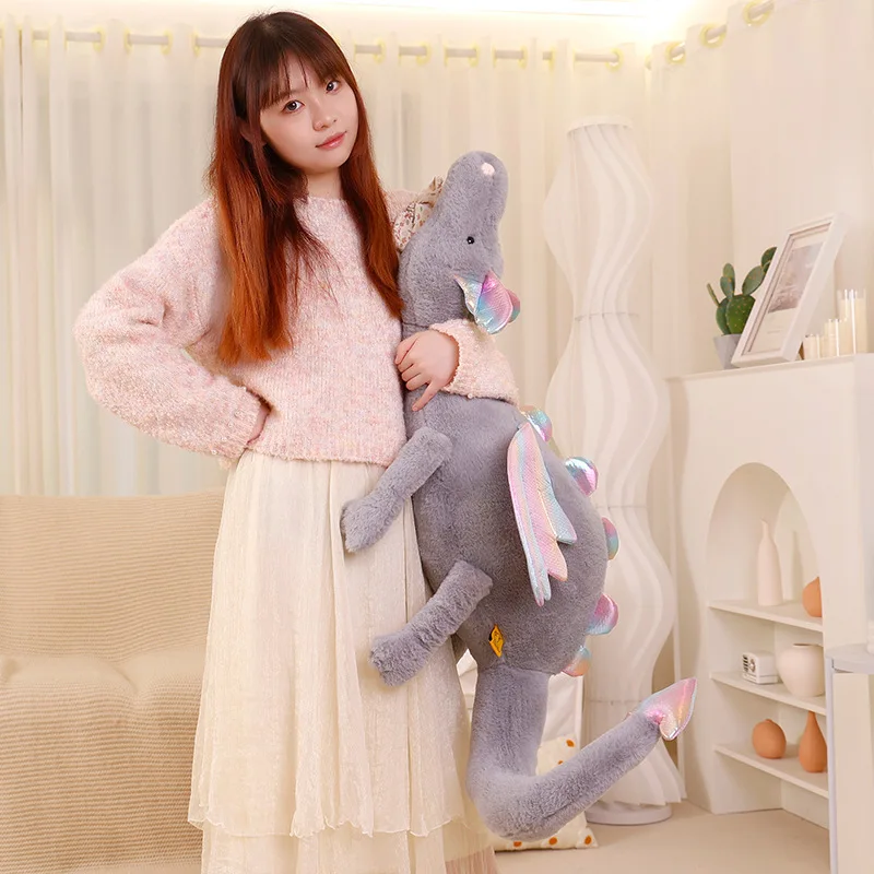 

65CM Cartoon Giant Flying Dragon Plush Kawaii Snow Dragon Plush Dinosaur Pterosaur Plushie Toy Soft Stuffed Animal Doll Kid Gift