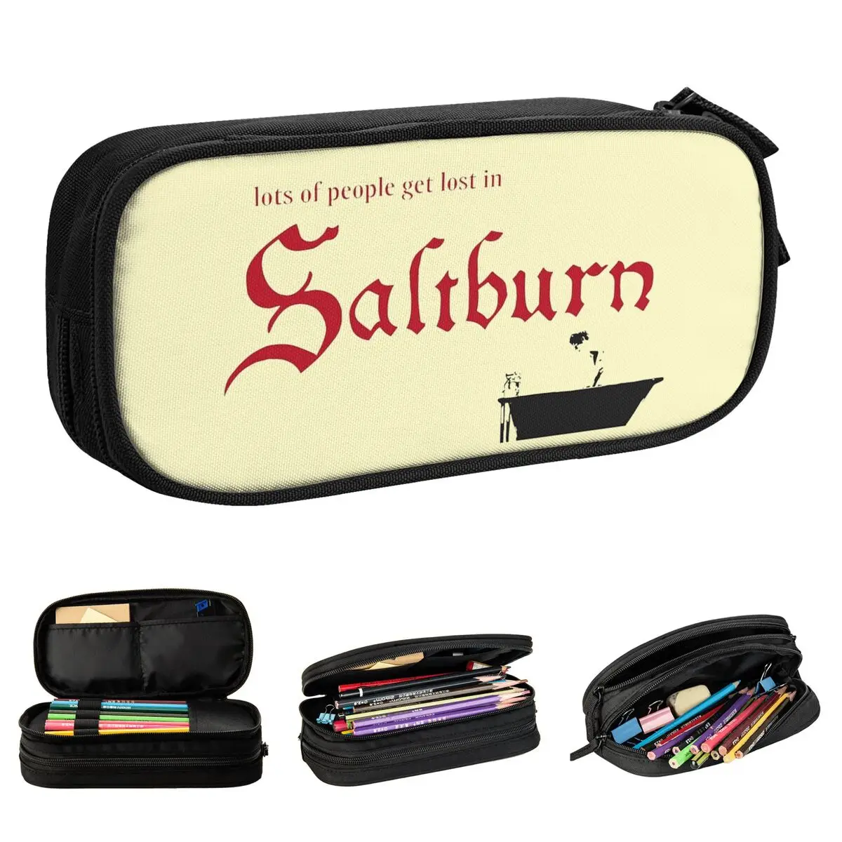 Lost In Saltburn Pencil Cases Cute Movie Pen Holder Bags Kids Big Capacity School Supplies Gift Pencilcases