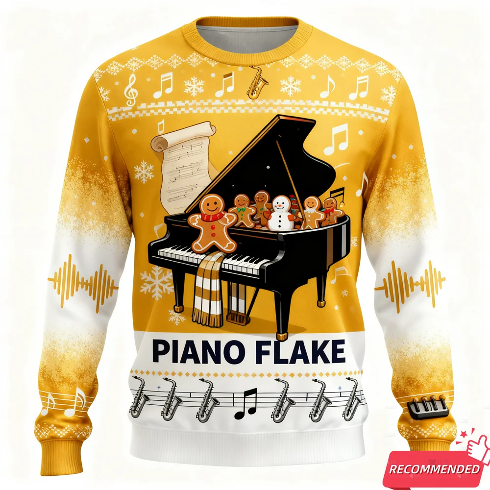 عيد الميلاد مفعمة الزنجبيل رجل روك باند سترة قبيحة للرجال متعة ثلج والأيائل نمط البلوز السنة الجديدة عيد الميلاد بلوزات #1