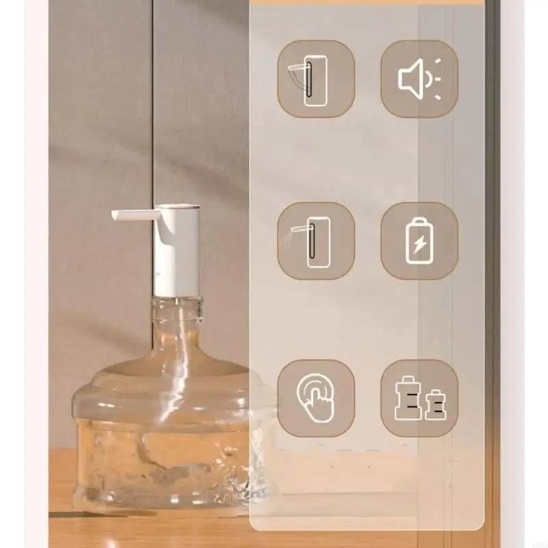 ปั๊มน้ำถังเก็บน้ำขวดพกพาที่สามารถพับเก็บได้วัสดุ ABS สำหรับบ้าน N58D