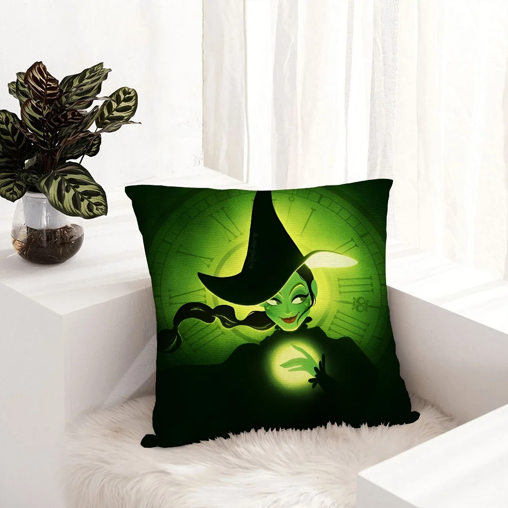 W-Wicked Part One Movie Pillow Case Plush Fabric Soft Pillowcase Double Sided Print Sofa Cushion Cover Throw Pillow Cover