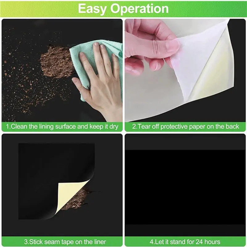 2026 New 6 Pcs Pond Liner Repair,Patch-8 X 8 Inches Self-Adhesive EPDM Liner Repair For EPDM Garden Pond Patch Cover Liner