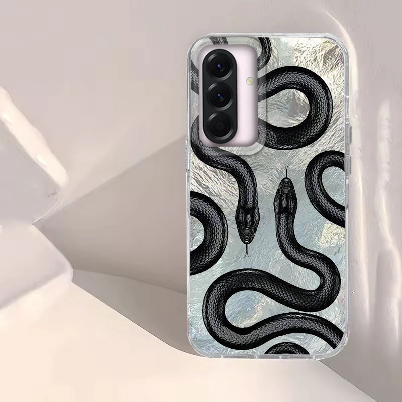 

For Samsung A56 A55 A36 A25 A35 A07 A17 A16 A34 A14 A54 A06 A53 A15 A26 A13 A53 A12 A22 A32 M22 5G Black Snake Phone Case Cover