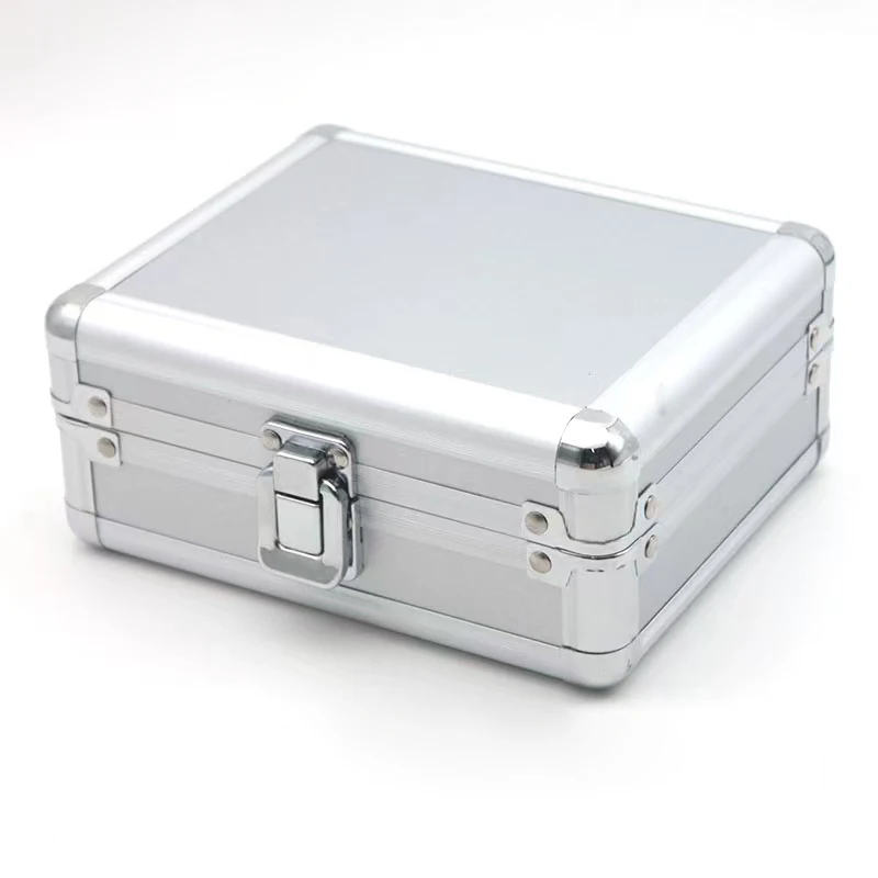 Mini Box Hardware Tool Box Aluminum Alloy Tool Precision Instrument Case Storage Box with Sponge 170*140*73MM
