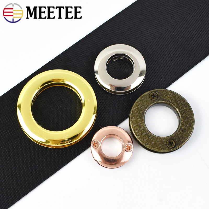 4/10 pz Meetee metallo O anello occhielli fibbia a vite 10-25mm borsa in pelle catena collegare chiusura occhiello borsa gancio decorativo mestiere