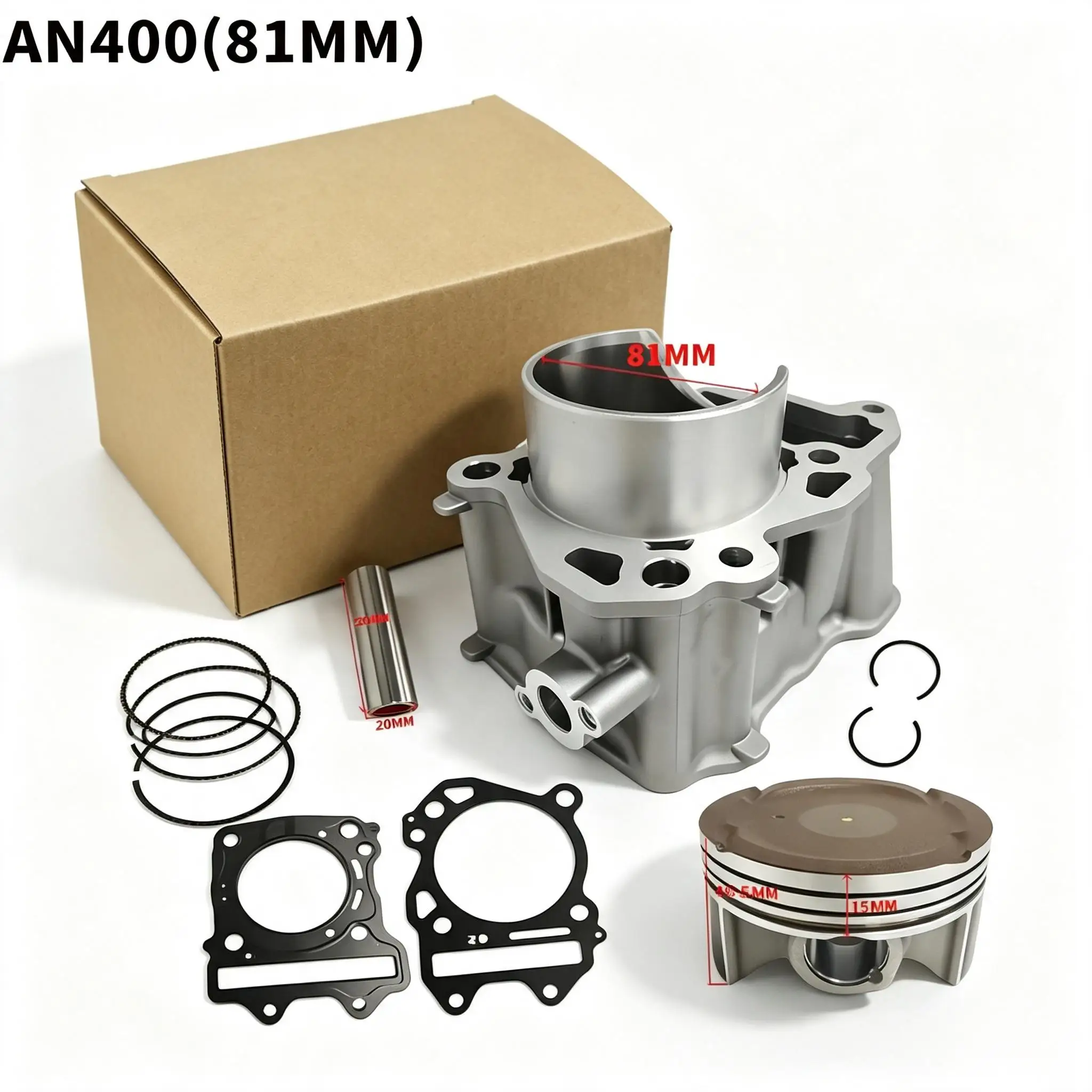 81Mm cylinder piston assembly for 400cc motorcycle Suzuka AN400 SI-05H crank mechanism accessories