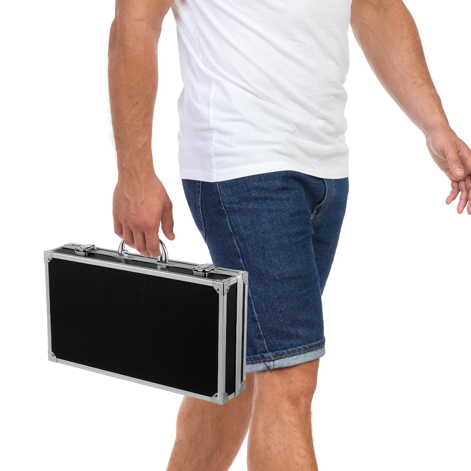 

Aluminum Alloy Tool Box Heavy Duty Portable Medicine Storage Case Large Capacity for Home Garage Emergency Use Multi-Purpose