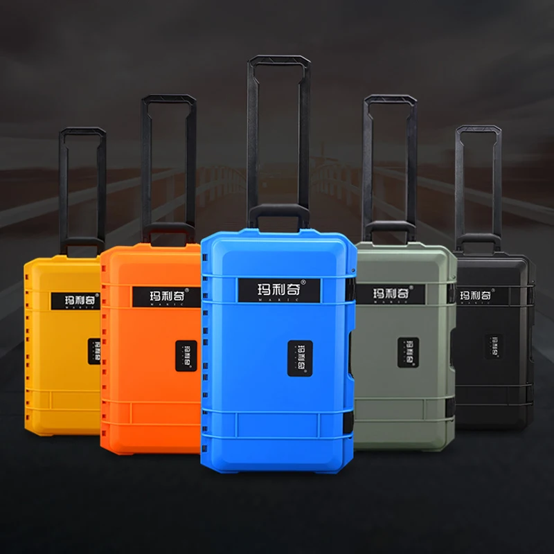 Pull Rod Protective Box Waterproof  Aviation Toolbox Equipment Instruments Photographic Boarding Case Tool Organizer with Sponge