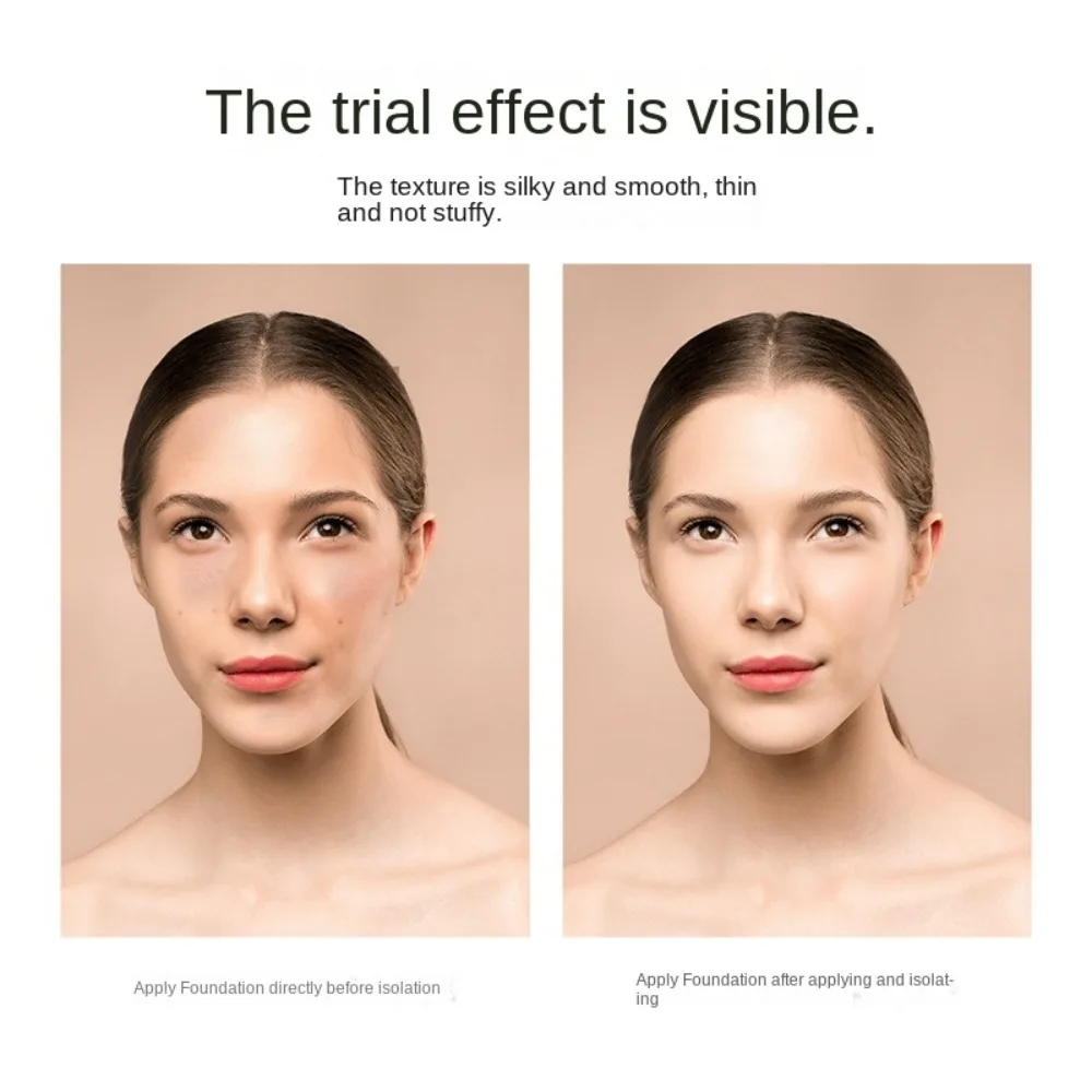 Feuchtigkeitsspendender 3-Farben-Make-up-Primer, vollständige Abdeckung, atmungsaktive BB-Creme, Ölkontrolle, nicht klebende Gesichtsgrundierung, hellt die Haut auf