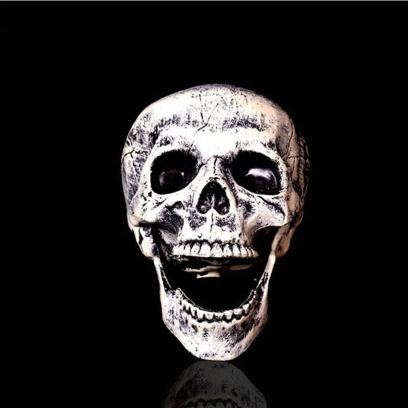 New Halloween Scary Human Skull Skeleton Bones Prop Ground Breaking Decor Spooky Graveyard Horror Party Ornament Supplies