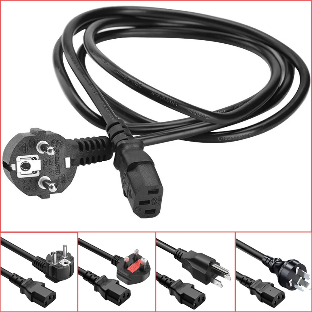 

3M 1.5M AC Power Cable C13 Plug IEC Connector 3x1.5mm² Power Line EU US AU UK Cord Accessory For Stage Lighting DJ Audio Fixture