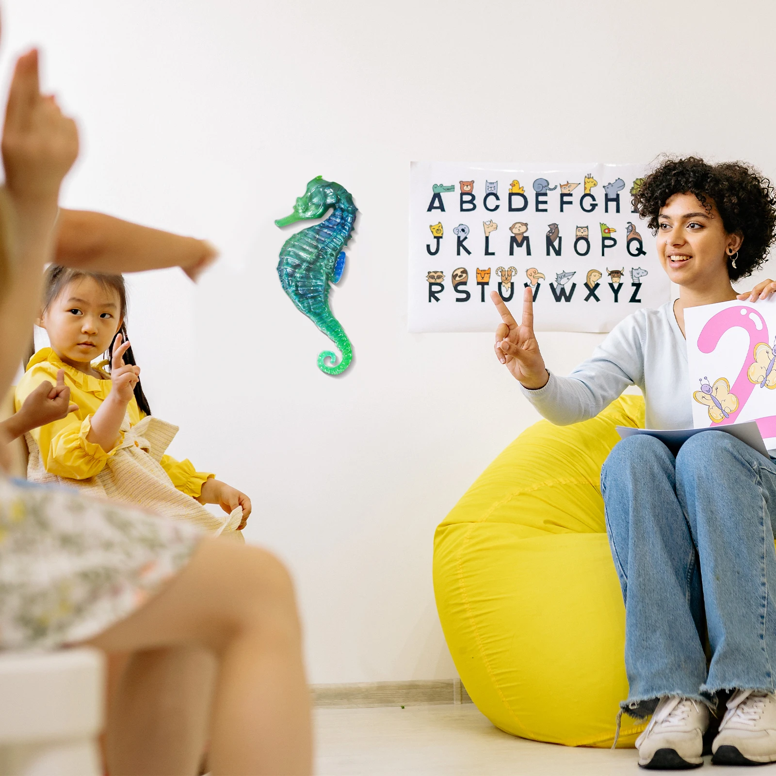 

Sea Horse Shaped Silicone Reusable Epoxy Diy Crafts Mold Wall Art Decor Handicraft Resin Mold Non-Stick Flexible Durable