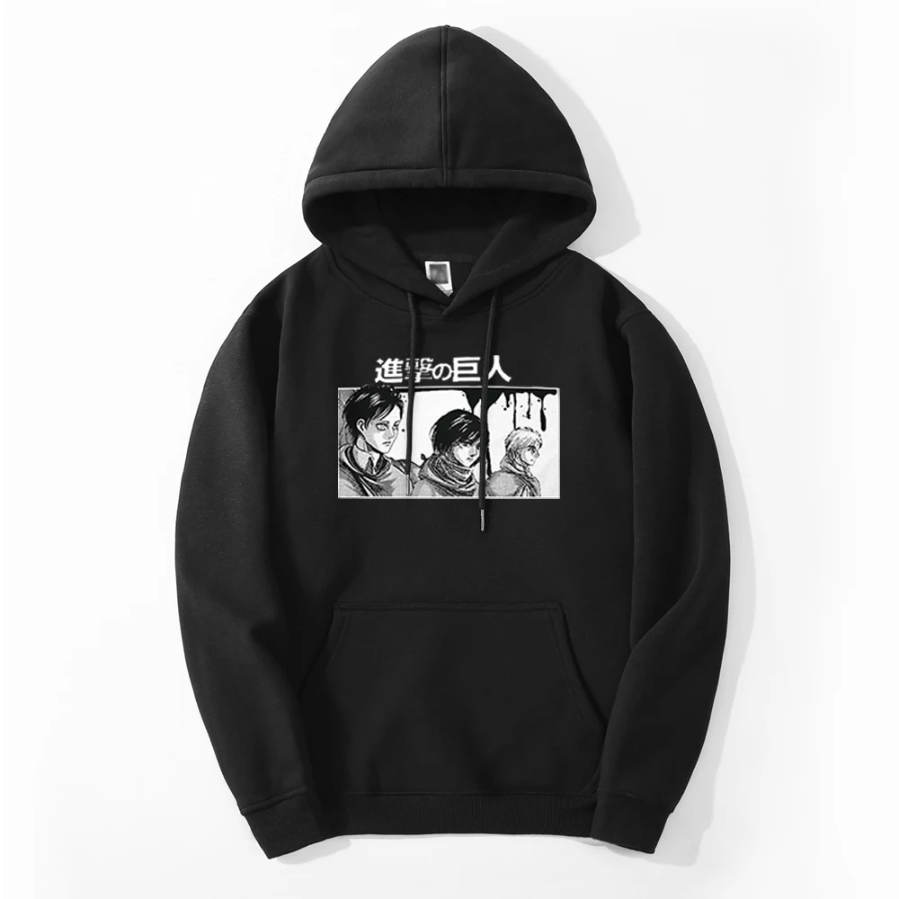 

Attack On Titan Eren Levi Eyes Japan Anime Winter Male Hip Hop Thick Hoodie Sweatshirts Fashion Thick Sweatshirts Warm Clothes