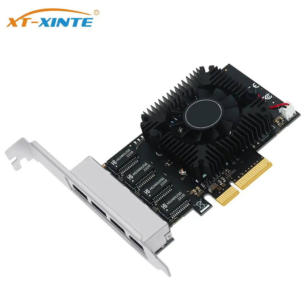 

4 Port RJ45 Network Card RTL8245F Gigabit Ethernet PCI Express PCIE Network Card 2.5Gbps LAN Adapter for Desktop PC