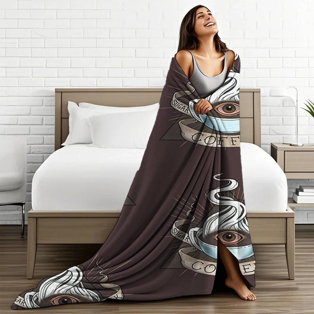 بطانية صوف حديثة وبسيطة لحاف لحاف غير متوقع بطانيات غير قابلة للتنفس لمطبخ مكتب البالغين