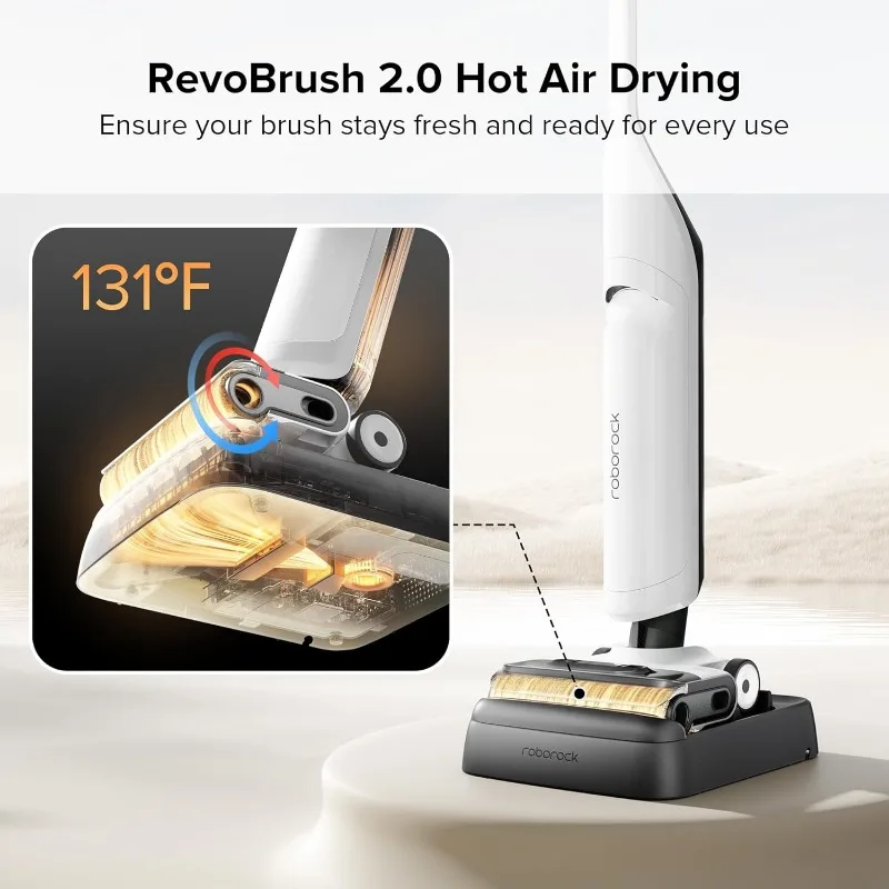 roborock Flexi Wet Dry Vacuum Cleaner,180° FlatReach Design,17000Pa Cordless Vacuum Mop with Hot Water Self-Cleaning&Self-Drying
