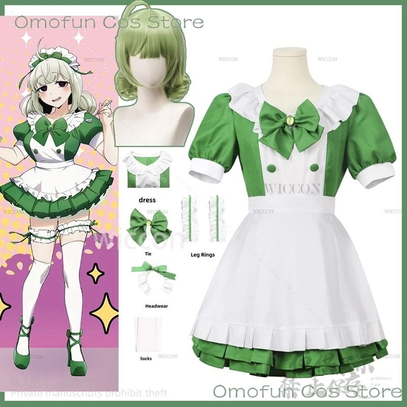 Anime Gushing Over Magical Girls Cosplay Costume pour femme, perruque personnalisée, robe de femme de chambre, Lolita Sexy, mignon, trempé, Halloween, Araga Kiwi