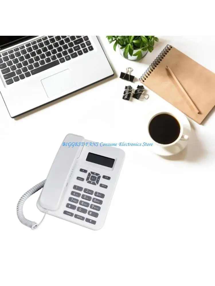 Business Office Landline Phone Telephone With Caller Display For Hotel Guest Rooms, Corded Telephone