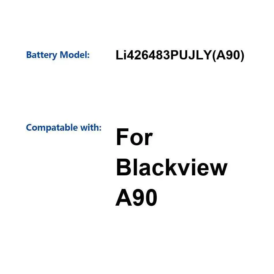 

Mobile Phone Battery For Blackview A90 Li426483pujly 4280Mah Premium Replacement