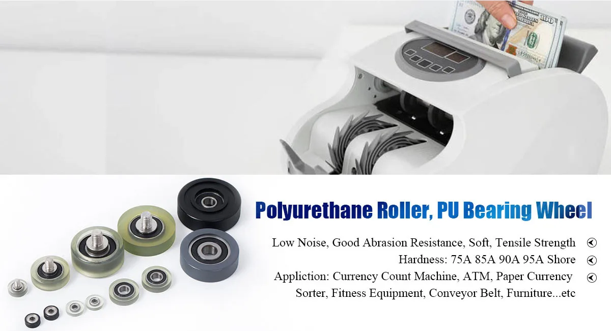 1 Stück PU-Lagerrolle 13 mm PU68413-4C1L8M4 Polyurethan-Flachführungsrolle mit M4-Schraube, 11 mm Durchmesser – Detail 1