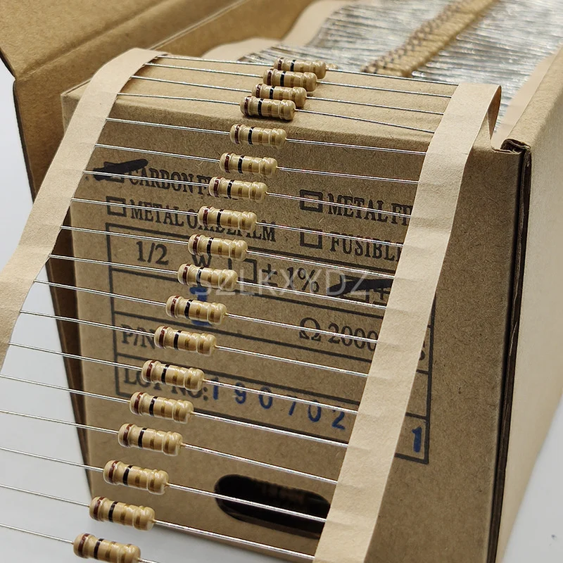 

2000PCS/LOT 1R to 4.7MOhm 1/2 W 0. 5W 5% Carbon Film Resistors 1R 10R 100R 1K 10K 100K 1M