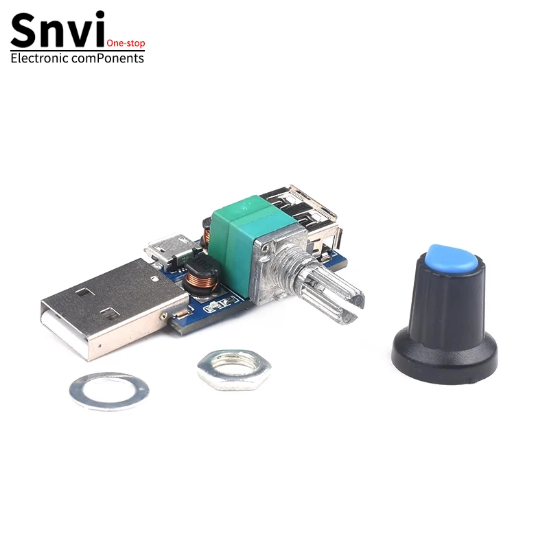 Mini USB Fan Governor Wind Speed Controller Air Volume Regulator Cooling Mute Multi Function Fan Speed Switch Module DC 5V