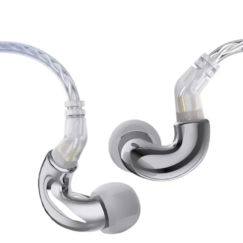 Mini earphones HIFI earplugs in-ear wire control with microphone mobile phone hanging ear sleep plug