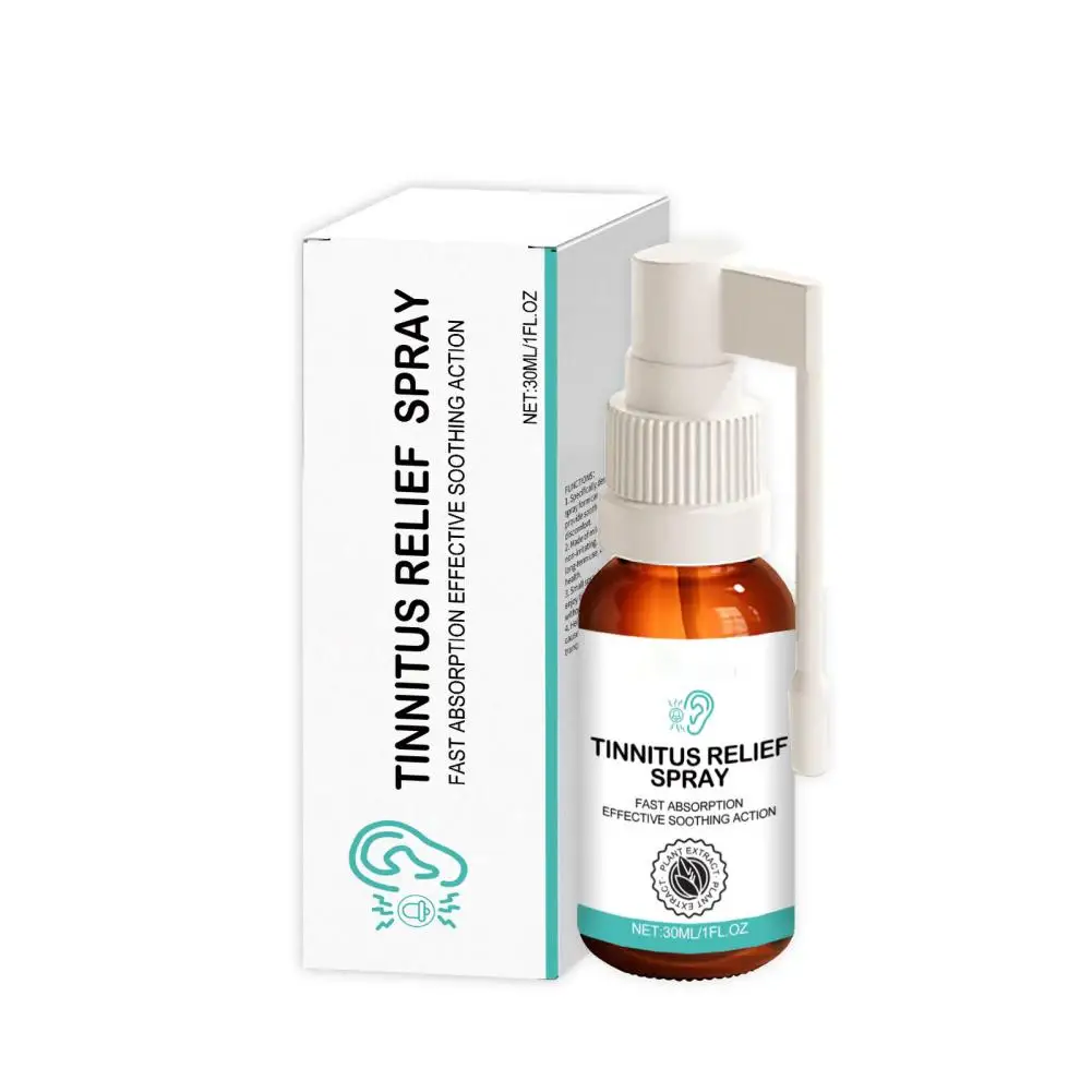 Semprotan Pereda Tinnitus 30Ml Kabut Pereda Formula Tanaman untuk Perawatan Telinga Semprotan Anti Tinnitus untuk Wanita Pria Senior