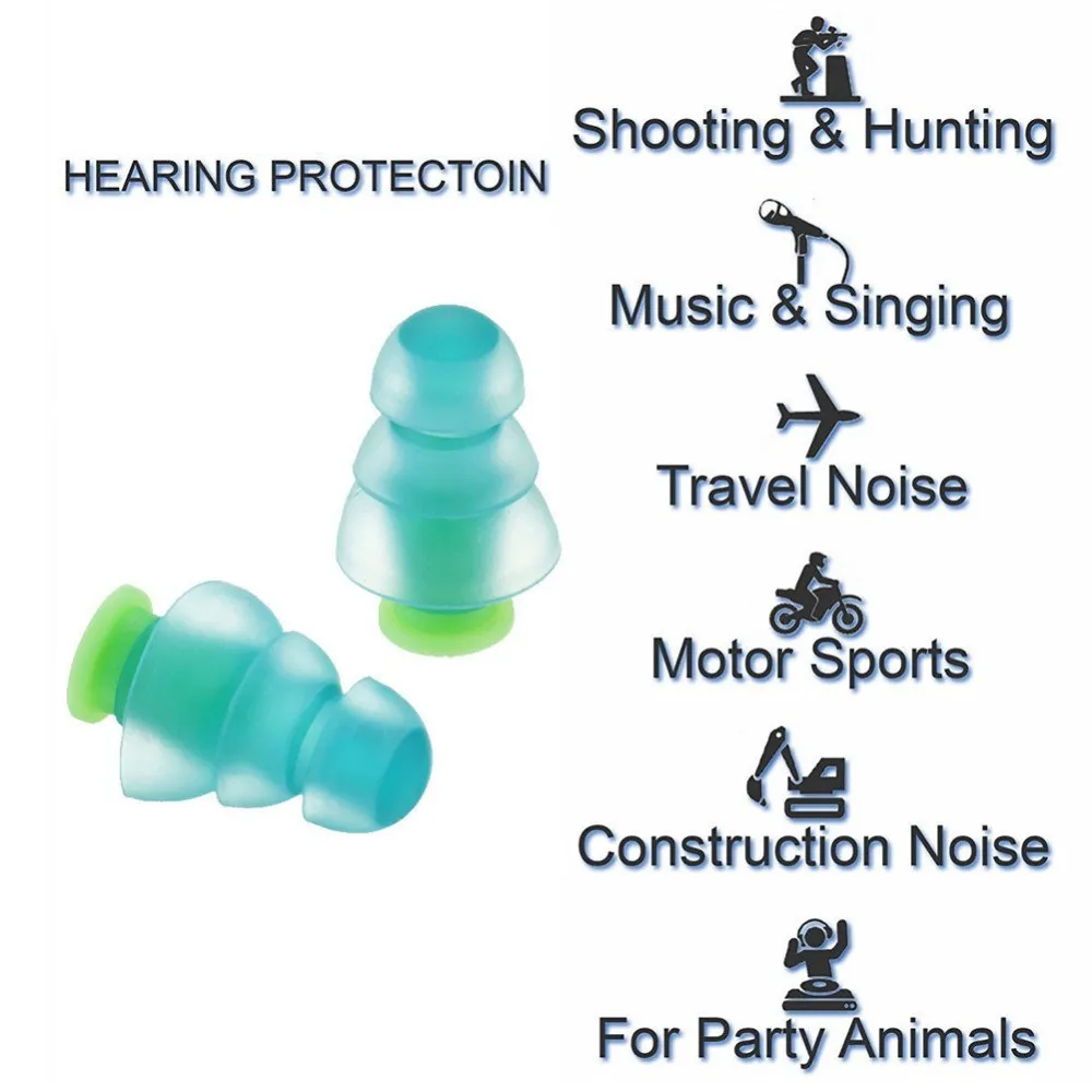 1 Pair of Silicone Noise-cancelling and Waterproof Earplugs Diving Sports Sleep Sound Insulation To Protect Hearing