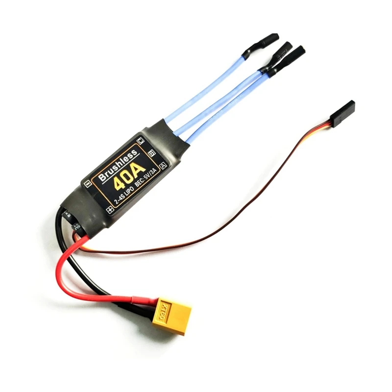 40A Brushless ESC XT60 Spina Durevole Giocattoli RC Componenti Accessori Regolatore di velocità Motore FPV Quadcopter Elicottero